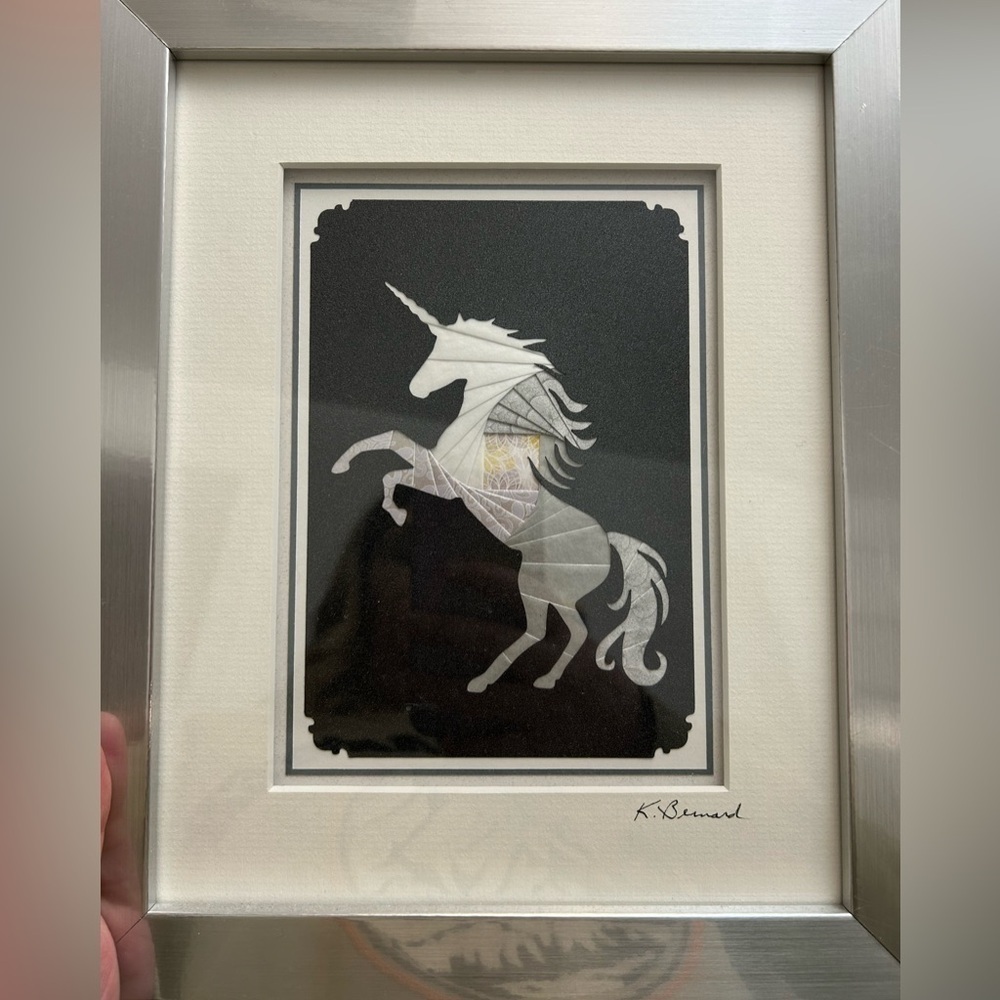 Unicorn Paper Folding Art by Karen Bernard - Picture 2 of 5